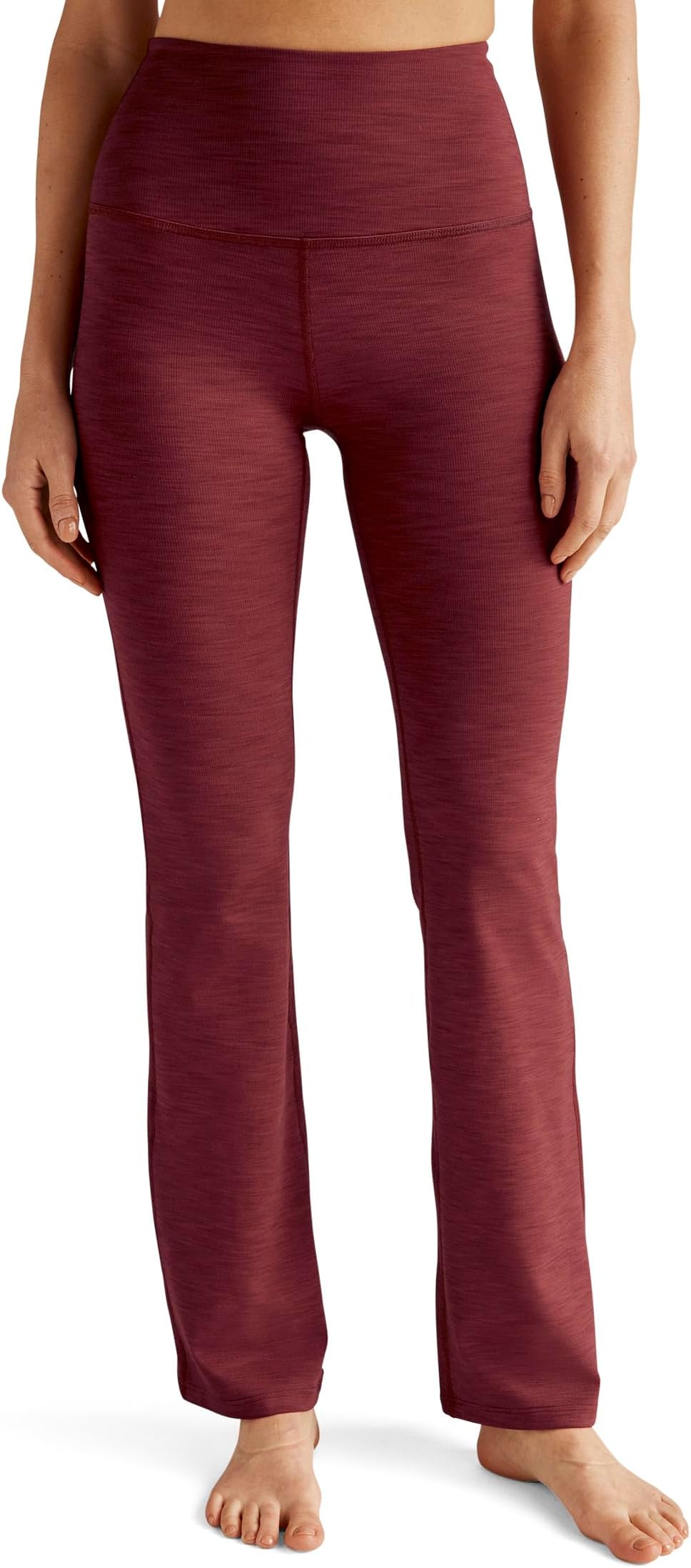 

Брюки Beyond Yoga Heather Rib High Waisted Practice Pants, цвет Rosewood Heather Rib