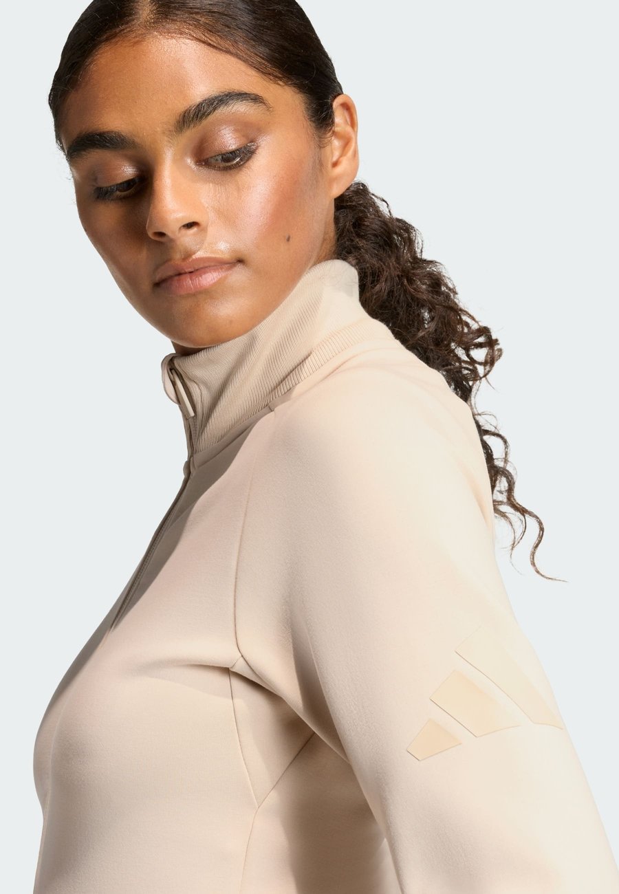 Толстовка Adidas Sportswear SOFT LUX SLIM TRACK, Crystal Linen/Beige — фото 3