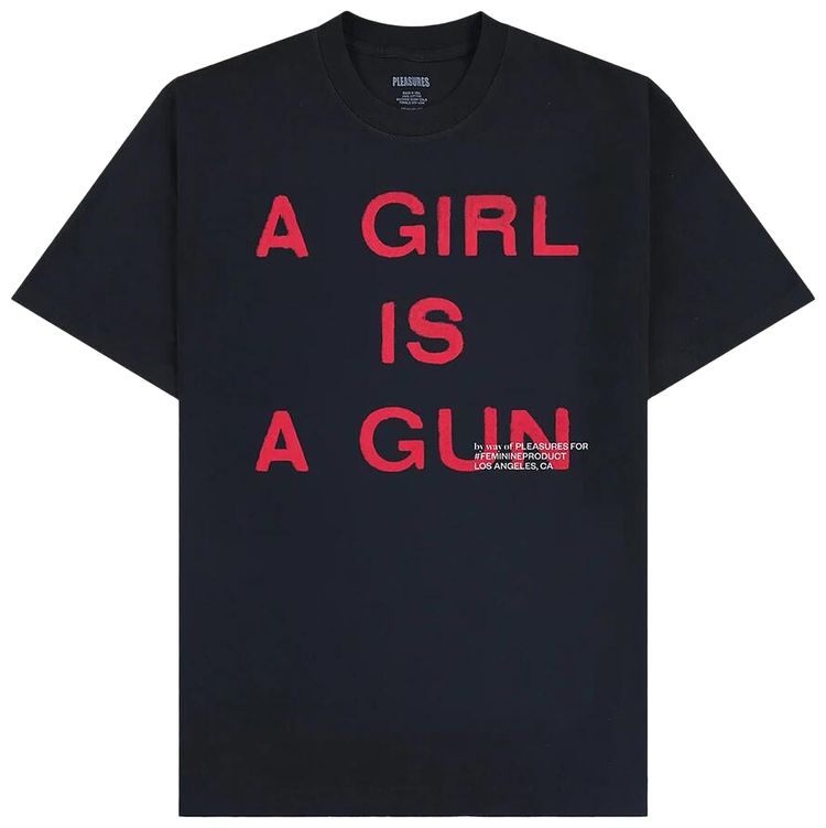 

Футболка Pleasures Girl Is A Gun T-Shirt 'Black', черный