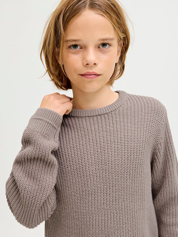 JACK & JONES Junior Свитер «Кайто» бежевого цвета — фото 4
