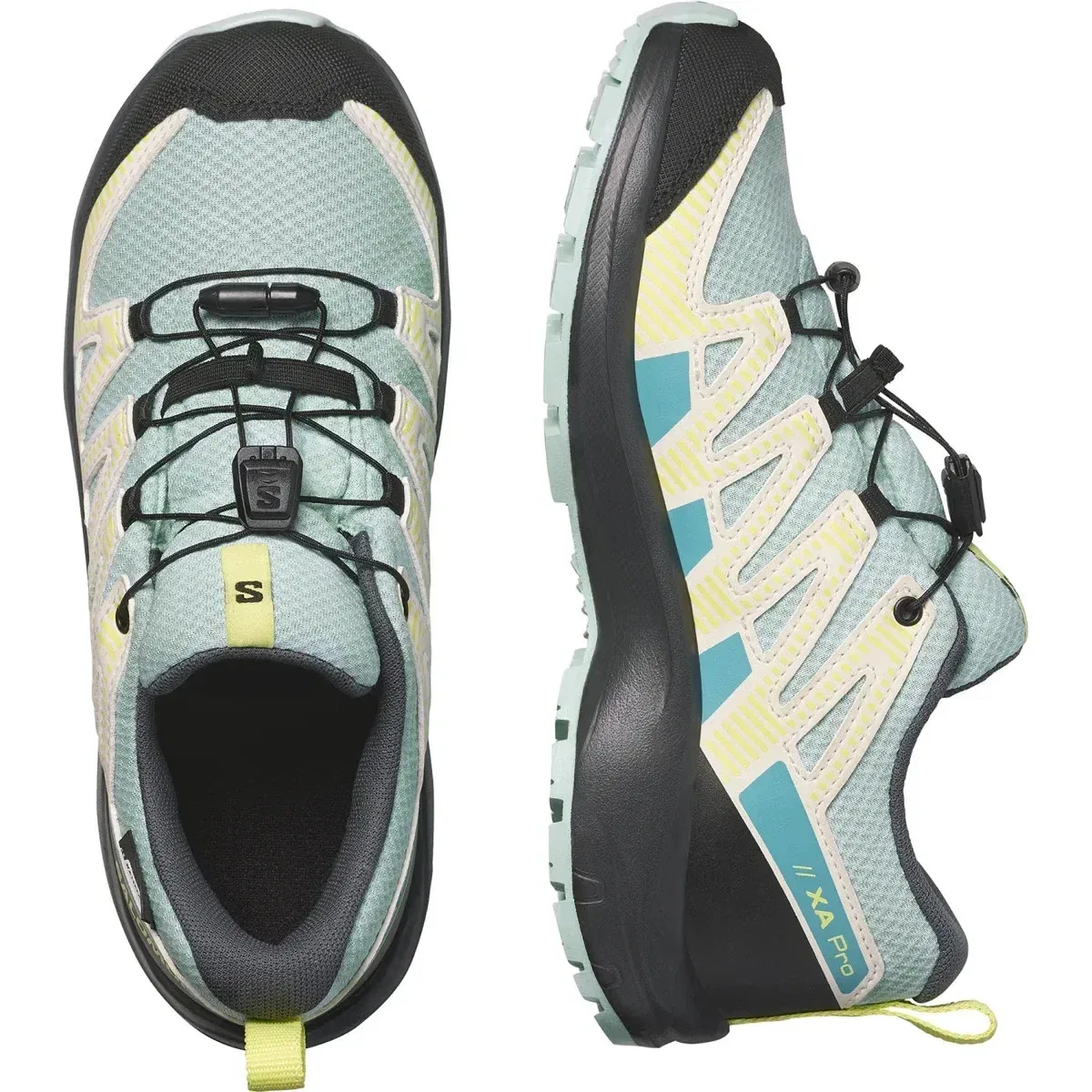 Детские кроссовки Salomon XA Pro V8 Little Tanager бирюзового цвета для бега ZOGG2049 — фото 3