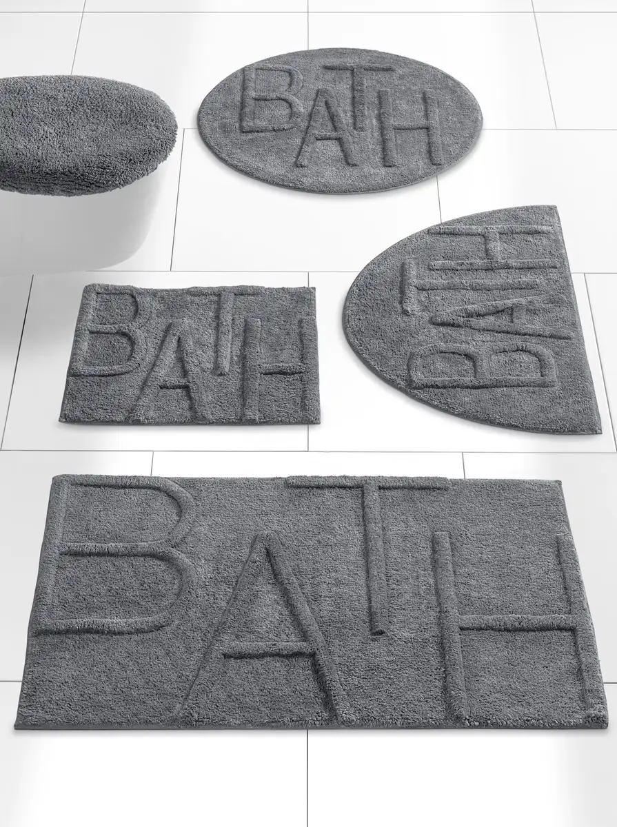 

Heine домашний коврик для ванной Heine home Туалетный набор из двух предметов с вырезом, серый