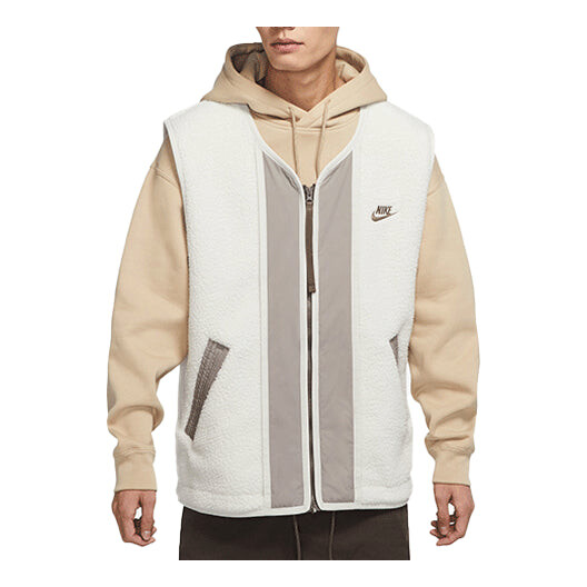 

Жилет men's sportswear sport essentials+ embroidered logo fleece zipper mineral gray vest Nike, серый