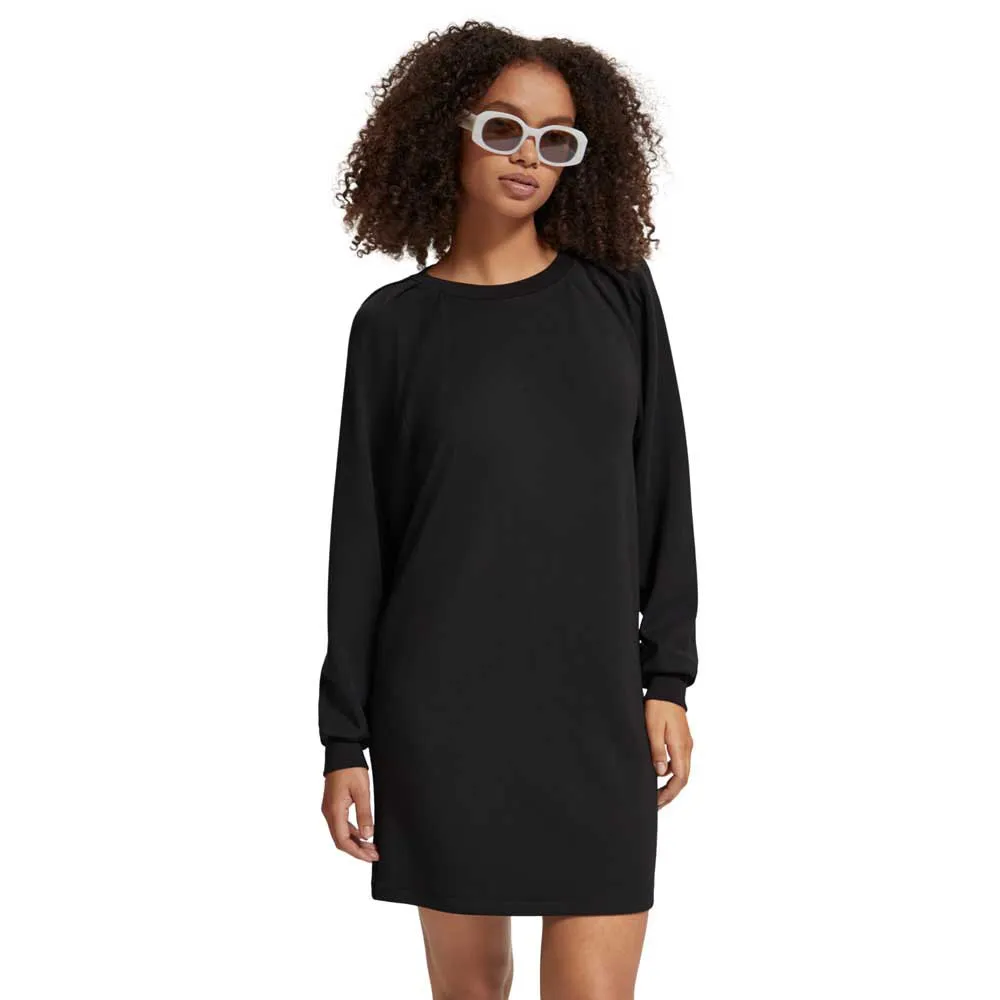 

Платье Scotch & Soda Tuck Detail long sleeve short, черный