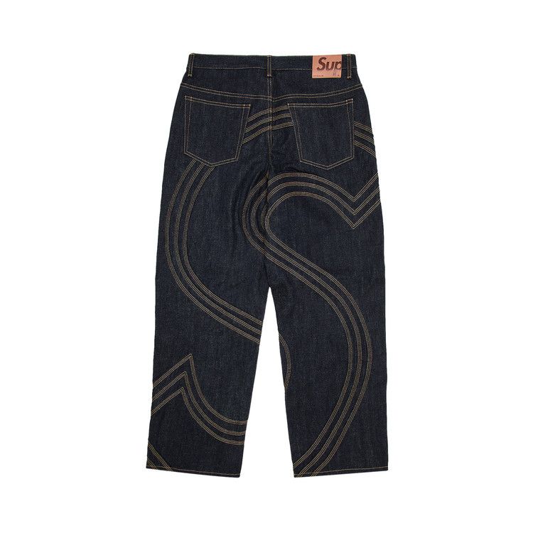 Джинсы Supreme S Logo Rigid Baggy Jean 'Rigid Indigo' — фото 2