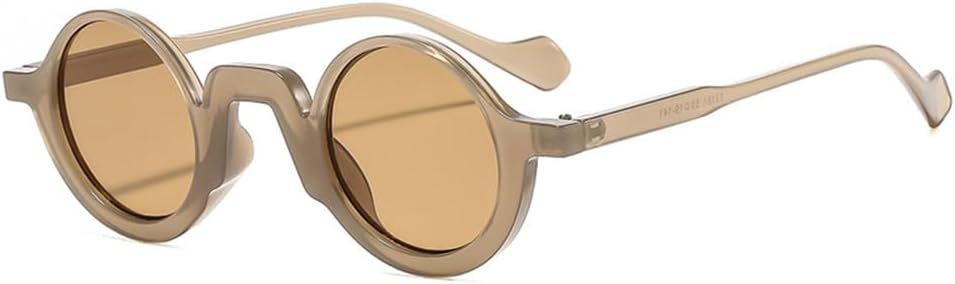 

Солнцезащитные очки UV400 - маленькие круглые, в стиле панк с леопардовым принтом, для женщин и мужчин, для бега и занятий спортом на открытом воздухе UYPTK, Jelly Tea Champagne