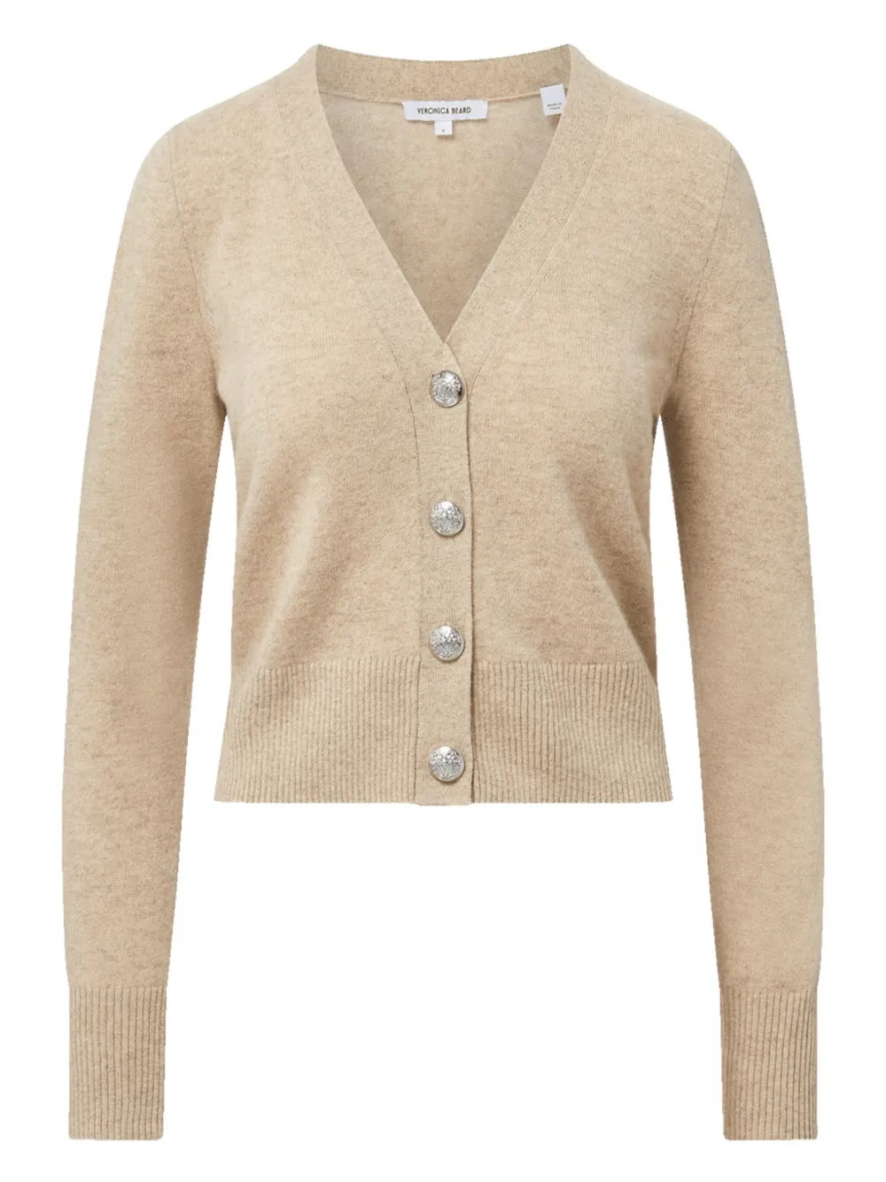 

Кашемировый кардиган с пуговицами Veronica Beard, нейтральный