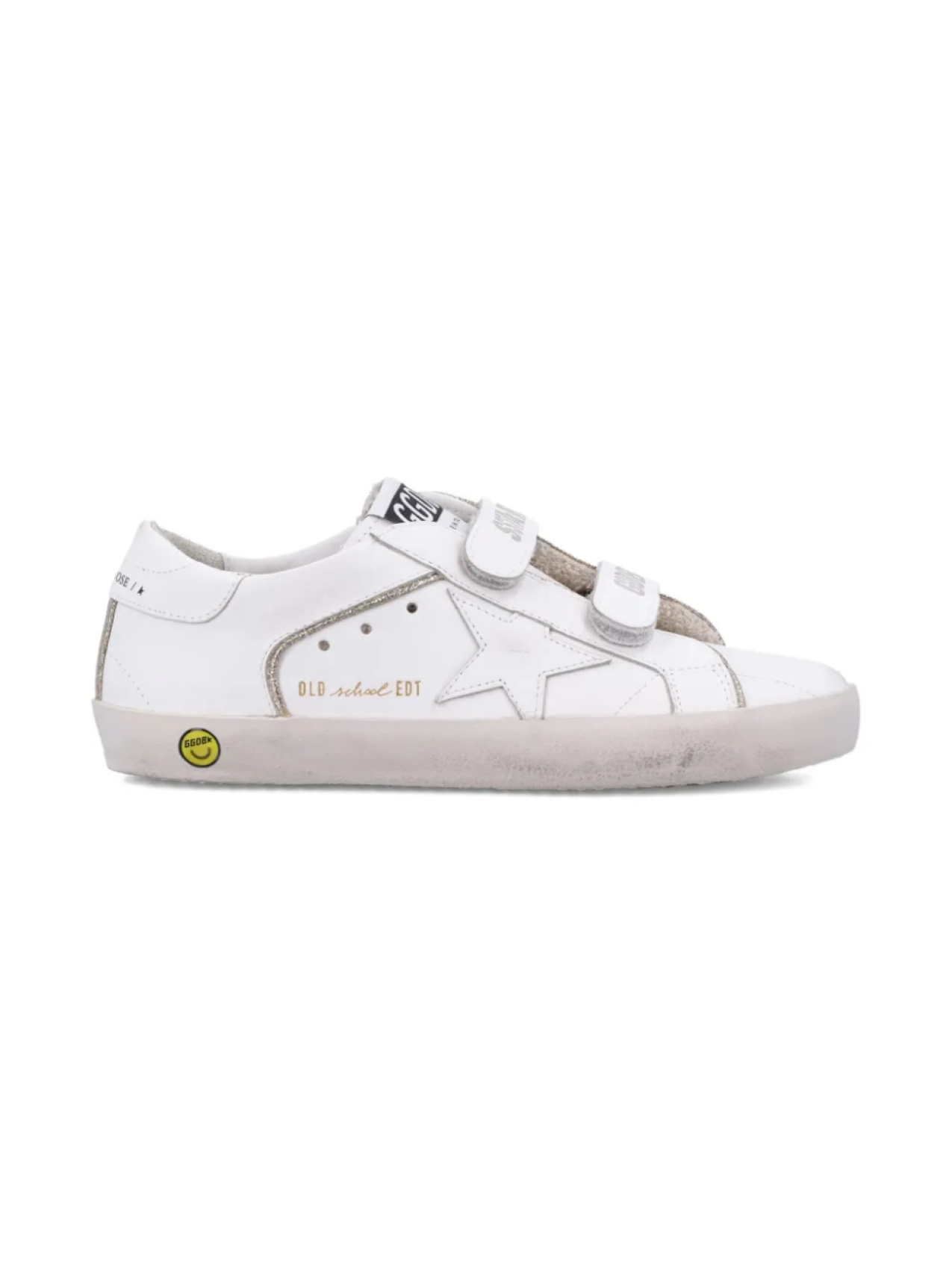 

Кроссовки со звездами на липучке Golden Goose Kids, белый