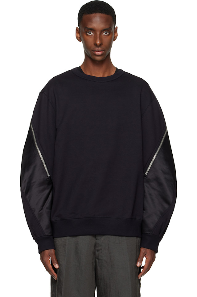 

Контрастная толстовка Dries Van Noten, темно-синий