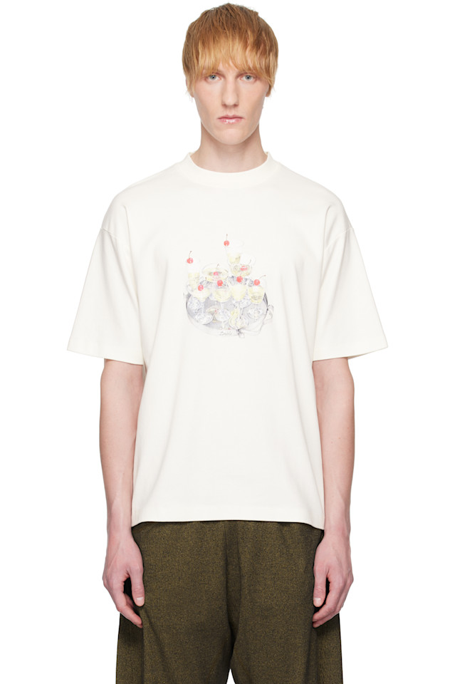 

Футболка "Cocktails" Drôle De Monsieur, цвет off-white