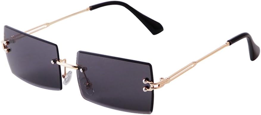 

Солнцезащитные очки LVTFCO без оправы, прямоугольной формы, для женщин и мужчин, с градиентным покрытием, защитой от УФ-излучения UV400, винтажные, для путешествий, C2