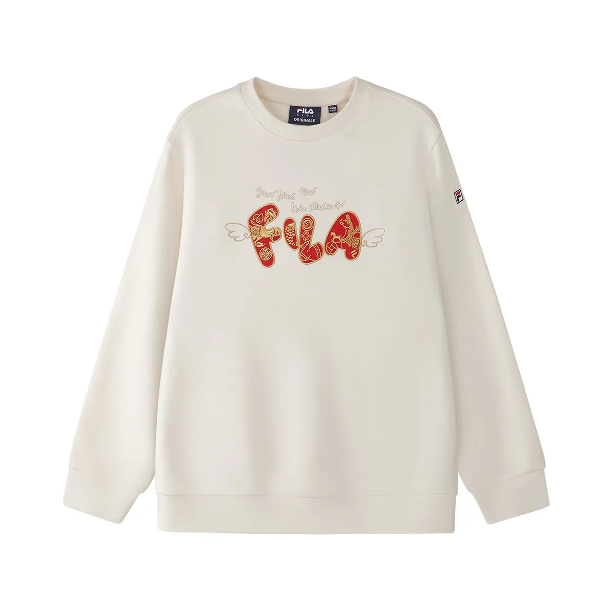 Свитшот с принтом кои для детей, свободный крой, натуральный материал FILA KIDS, Glow Blue P-LB — фото 4