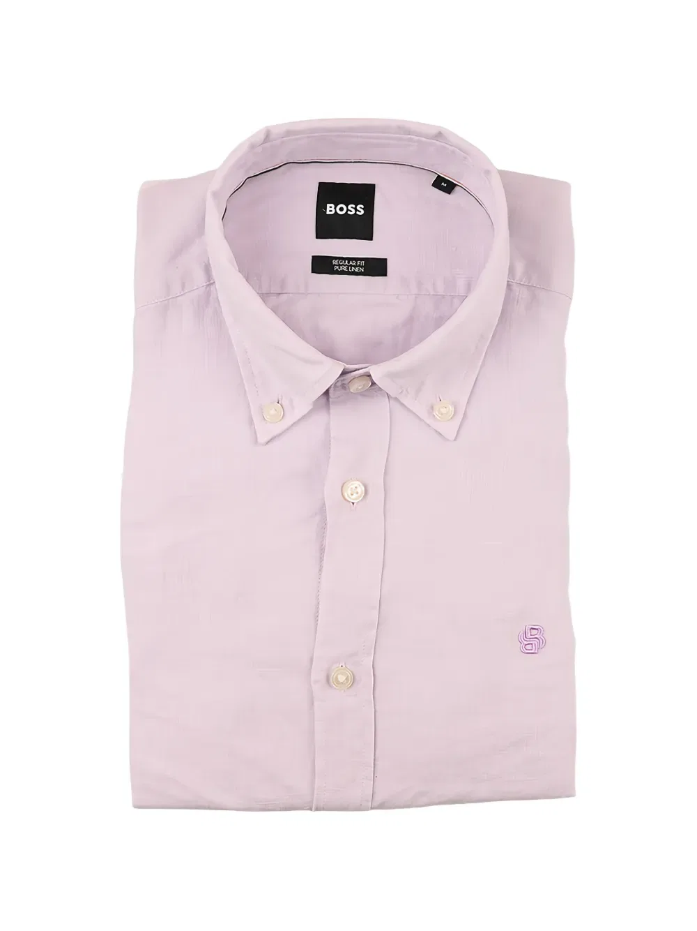 Рубашка с вышивкой и пуговицами Boss, розовый