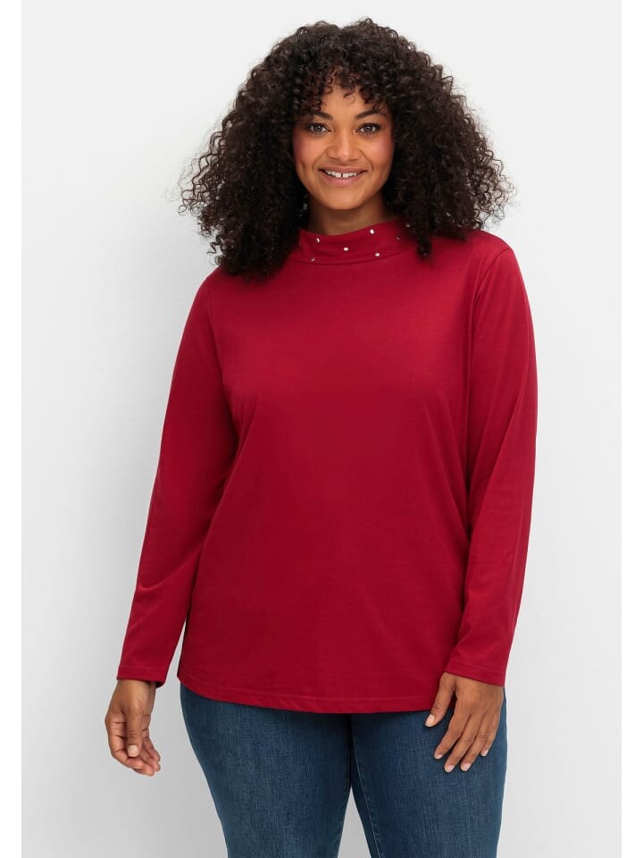 

Футболка sheego Langarmshirt, цвет kirschrot