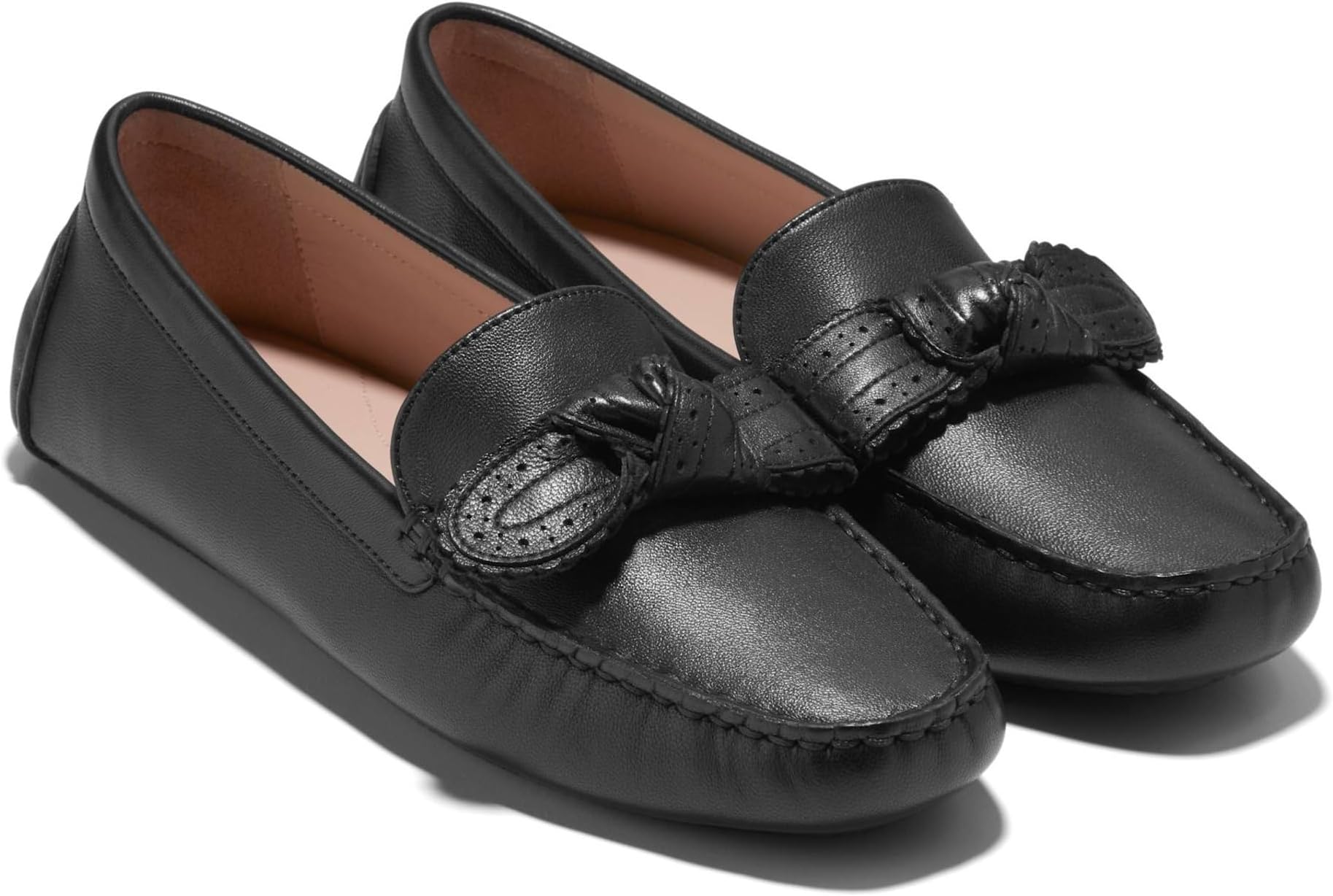 Лоферы Cole Haan Bellport Bow Driver, Black Leather
