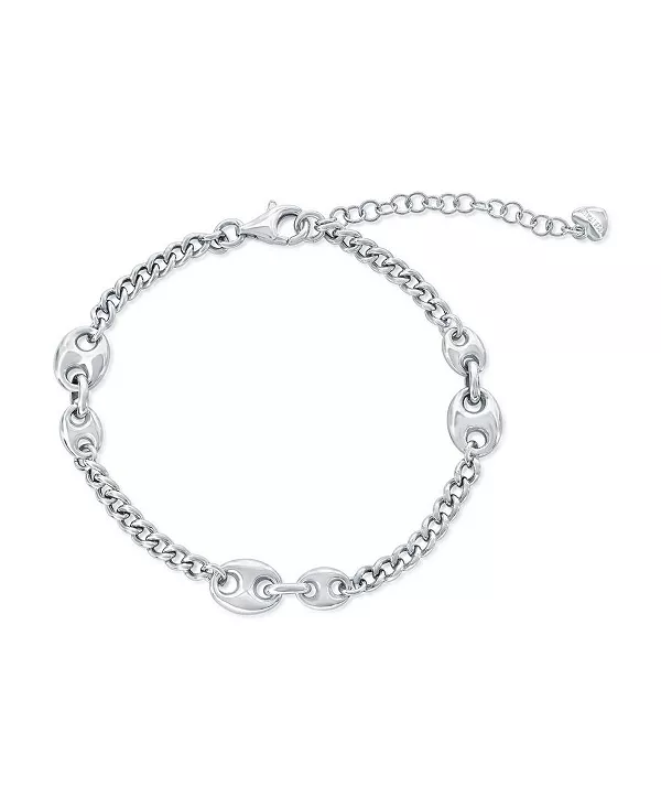 

Браслет из стерлингового серебра в морском кубинском стиле Simona, silver