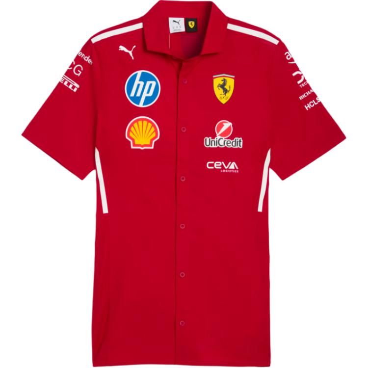 

Рубашка Scuderia Ferrari Hp 2025 Team для мужчин PUMA, Deep Cherry