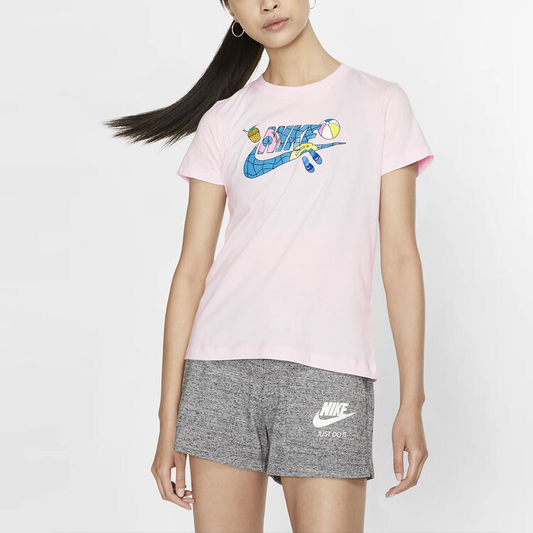 Футболка Nike Sportswear Short Sleeve CI1130-663, розовый — фото 3