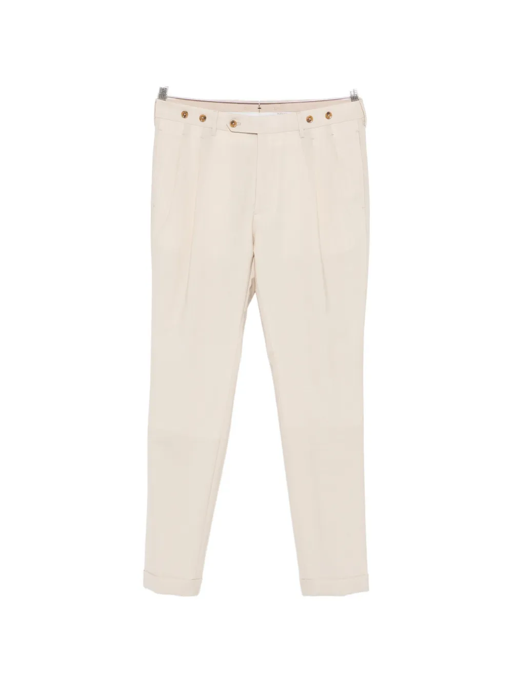 

Брюки строгого кроя с манжетами Berwich, бежевый