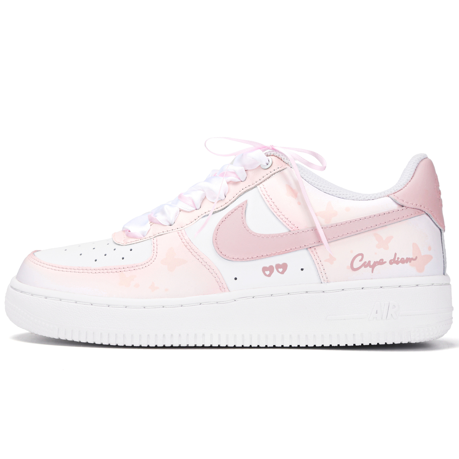 

Детские скейтбордистские кроссовки Air Force 1 LE, унисекс Nike, розовый белый