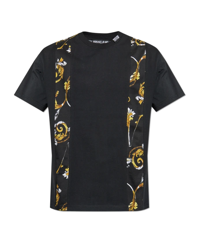 

Футболка с принтом в стиле барокко Versace Jeans Couture, черный