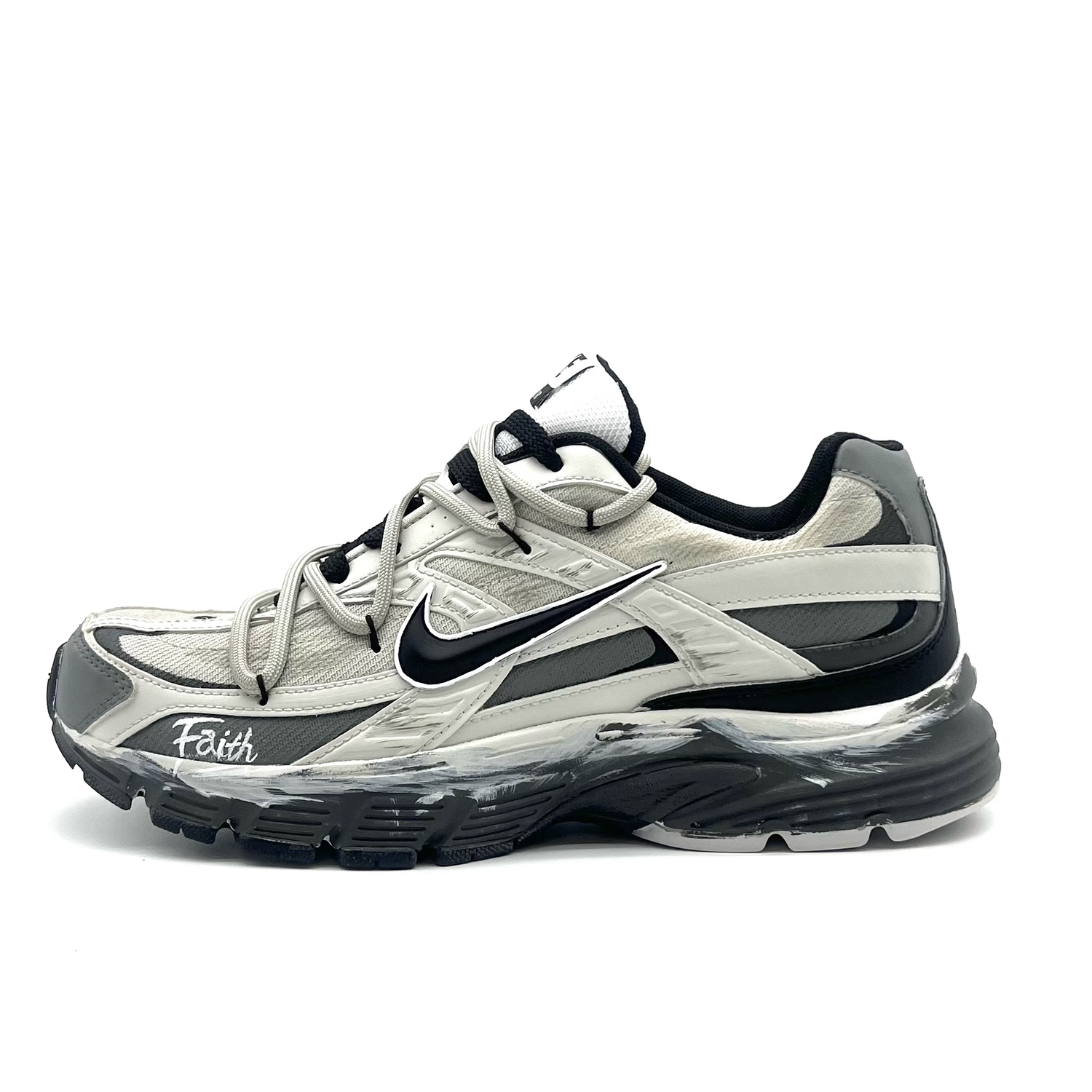 

Nike Кроссовки для бега Unisex Beige Gray с амортизацией Initiator, устойчивые к истиранию, с поддержкой и низким верхом