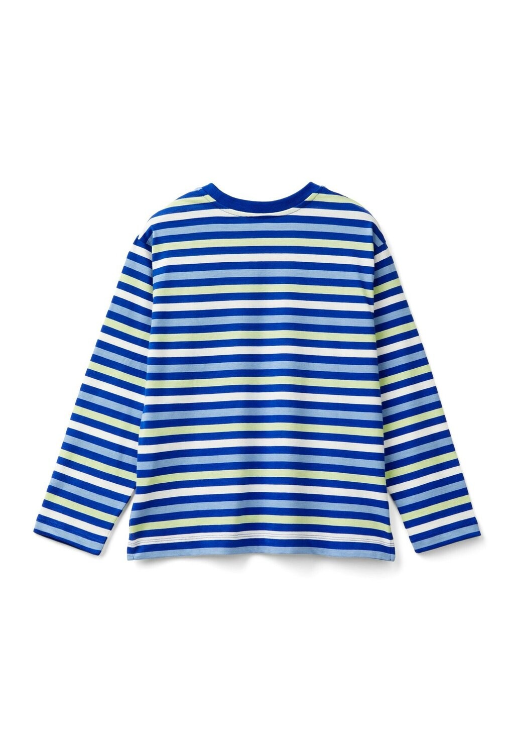 

Рубашка с длинным рукавом LONG-SLEEVE IN STRIPED WITH RIBBED COLLAR AND EMBROIDERED LOGO IN HEART POSITION. United Colors of Benetton, разноцветный