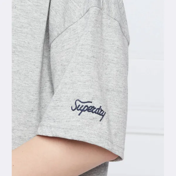 Винтажная университетская футболка оверсайз Superdry, серый — фото 4