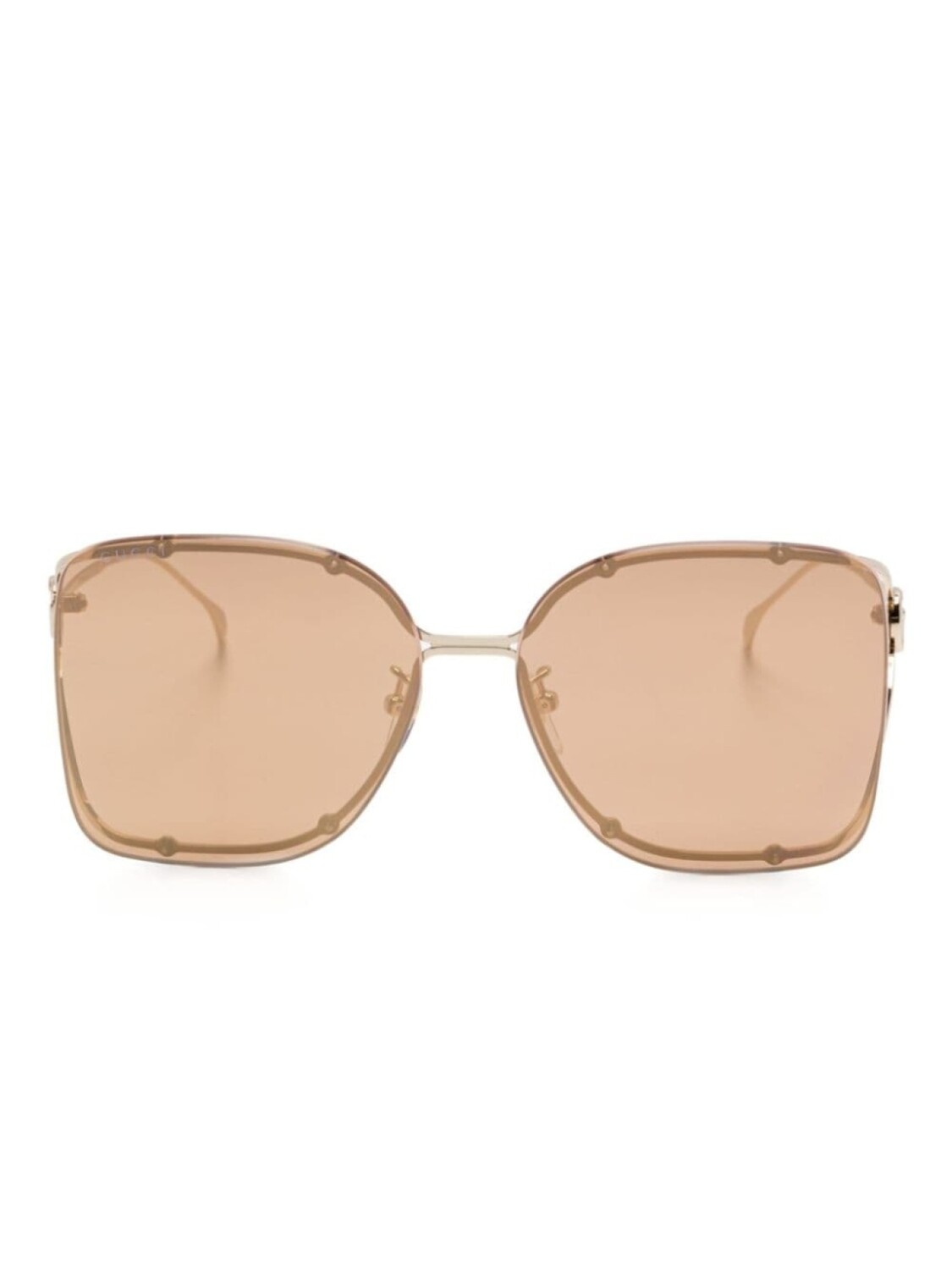

Солнцезащитные очки в большой оправе Gucci Eyewear, золотой