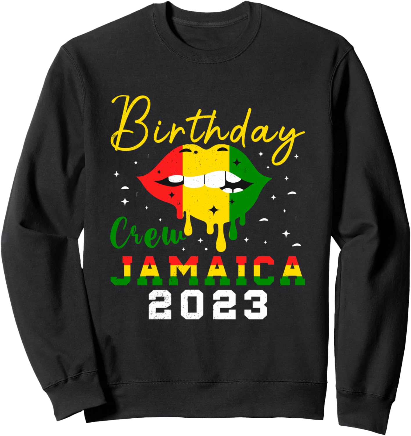 

Толстовка для девочек на день рождения в Ямайке, 2023 год Jamaica Vacation Trip Birthday Crew Tee, черный