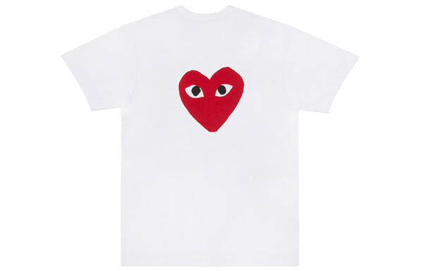 Футболка red emblem no eyes t-shirt 'white' Comme Des Garcons Play, белый — фото 2