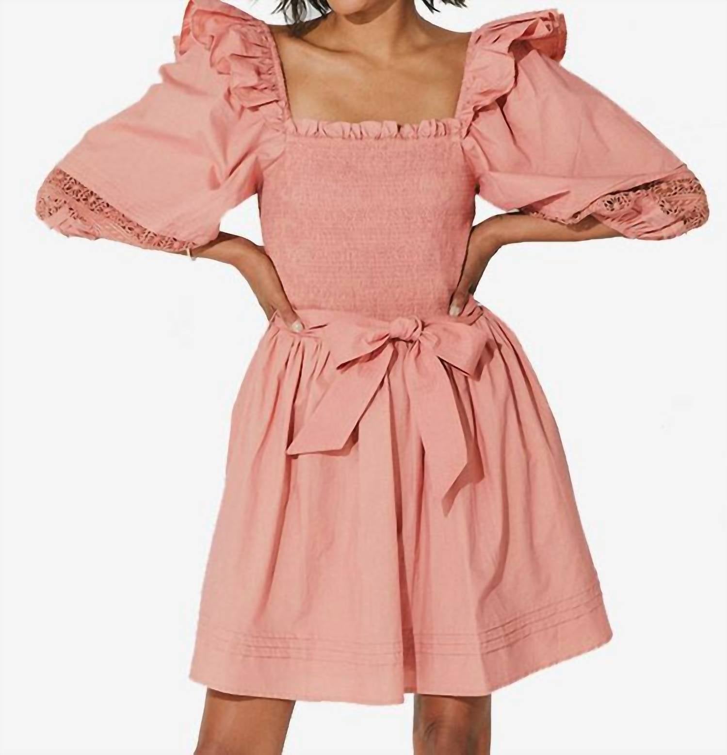 

Платье Cassia Mini в розовом цвете Cleobella
