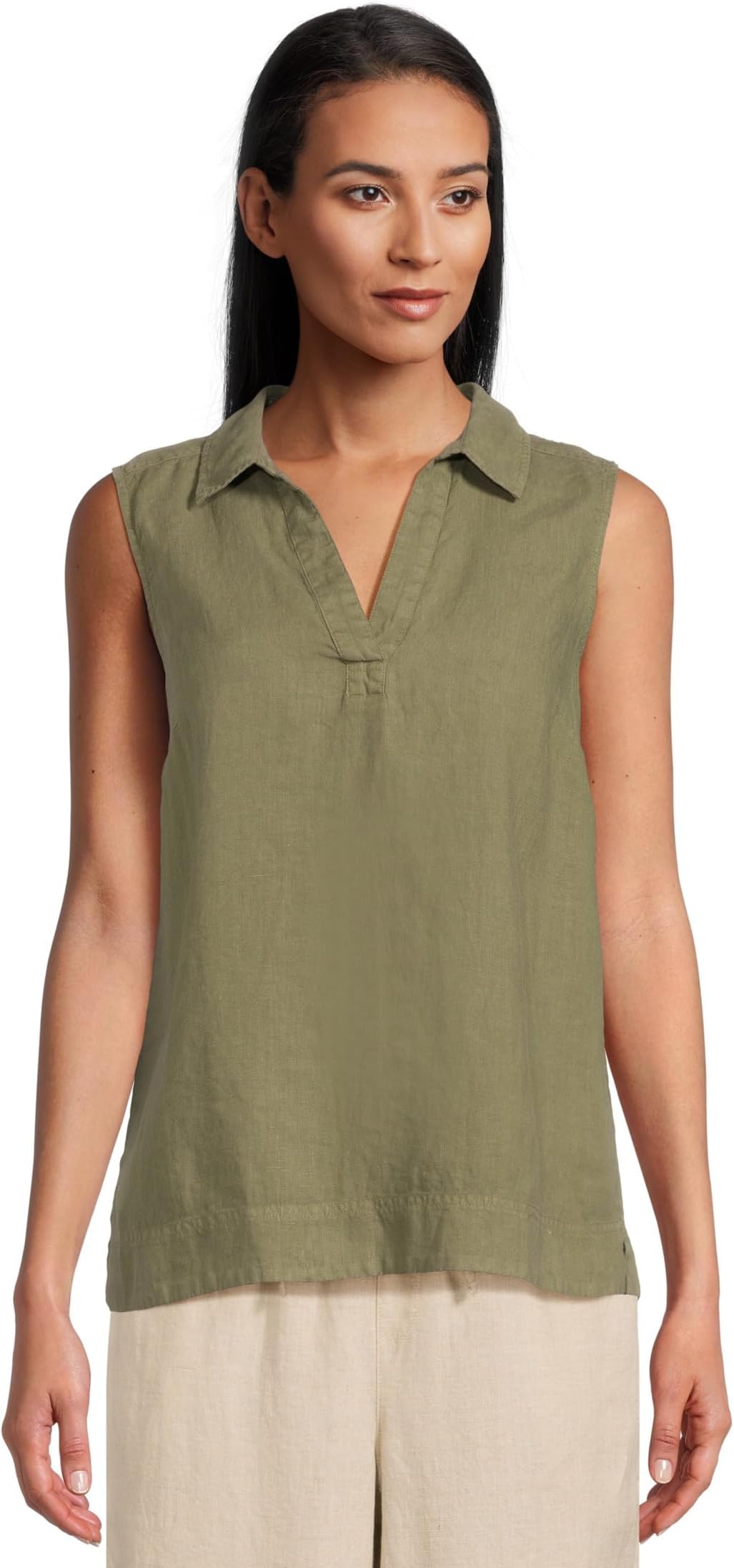 

Топ Tommy Bahama Coastalina Sleeveless Pop-over Top, цвет Dark Fern