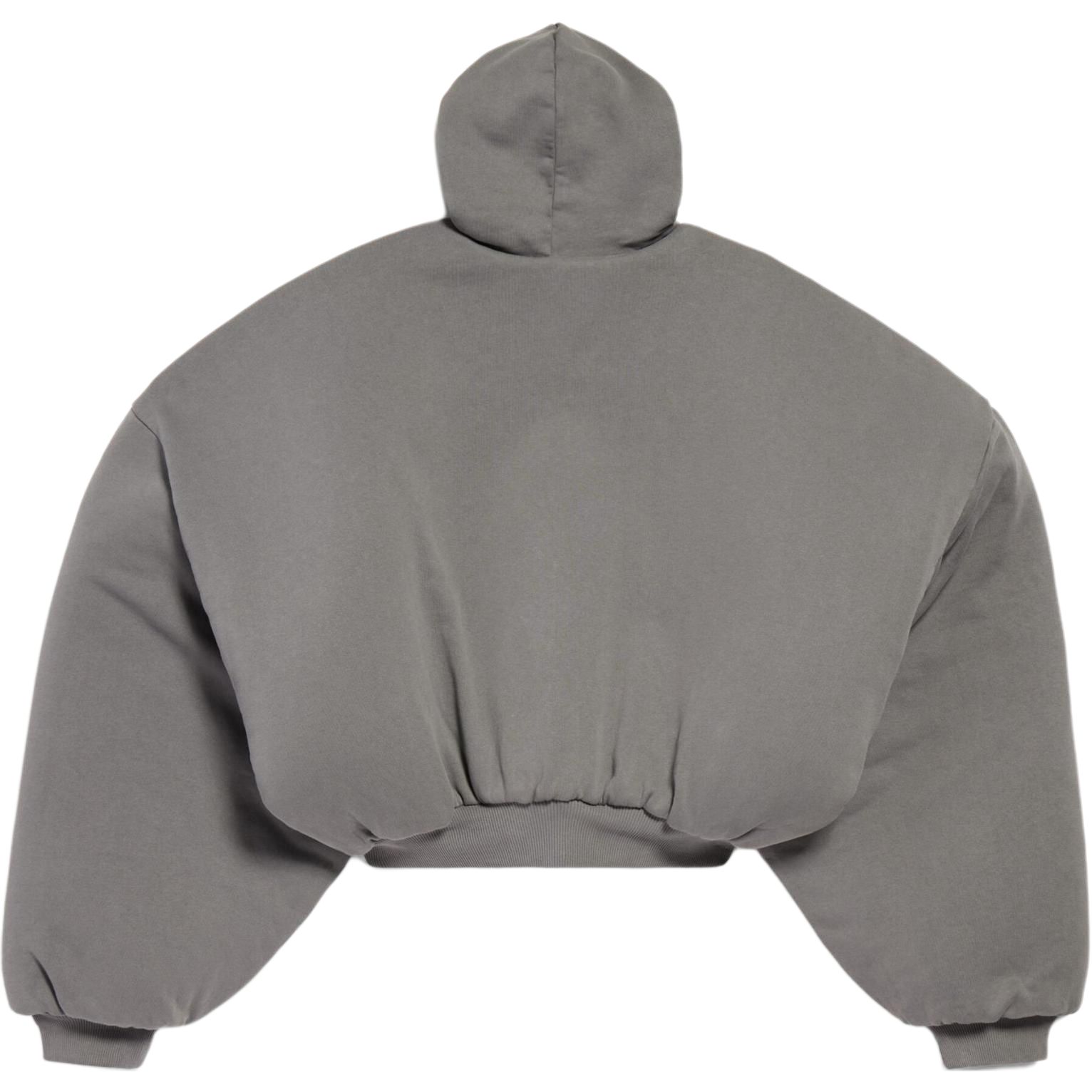 Balenciaga Толстовка с капюшоном HUMAN BEING ROUND HOODIE, свободный крой, мужская, темно-серый цвет, коллекция SS25 — фото 3