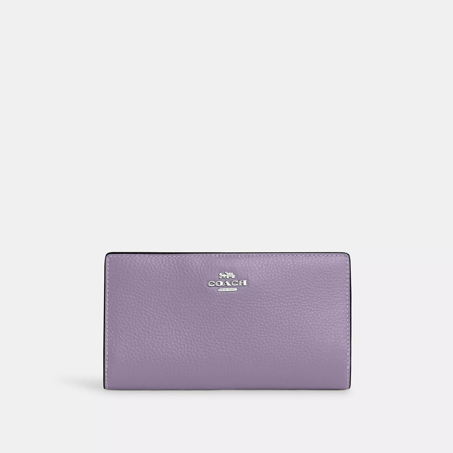 

Тонкий кошелек Coach Outlet на молнии, цвет Silver/Light Violet