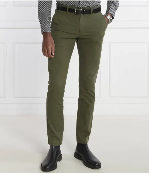 Брюки чинос slim fit Tommy Hilfiger, зеленый — фото 3