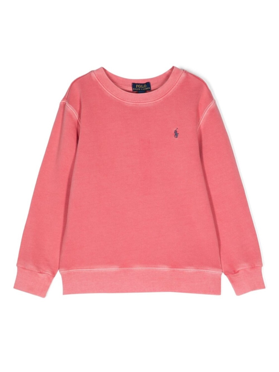 

Ralph Lauren Kids толстовка с круглым вырезом и вышивкой Polo Pony, розовый