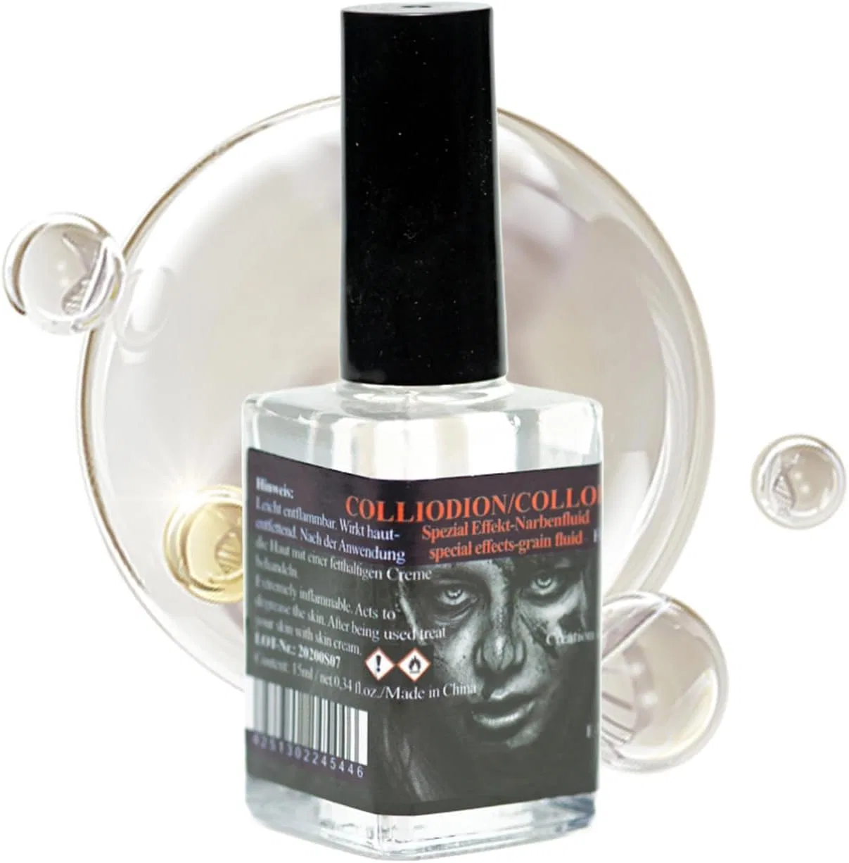 Жидкий шрам для тела с кисточкой, Hard Cologio, 15 мл