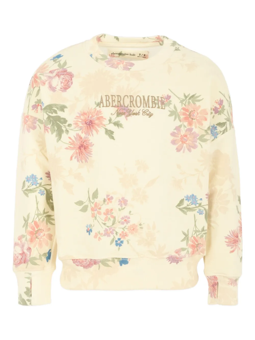 

Свитшот с цветочным принтом ABERCROMBIE FITCH KIDS, нейтральный