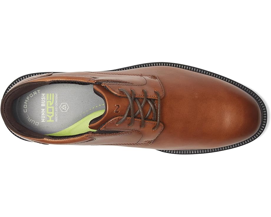 Мужские оксфорды Nunn Bush Kore Icon Plain Toe Oxford Easy On Easy Off Dress Casual, Cognac — фото 2