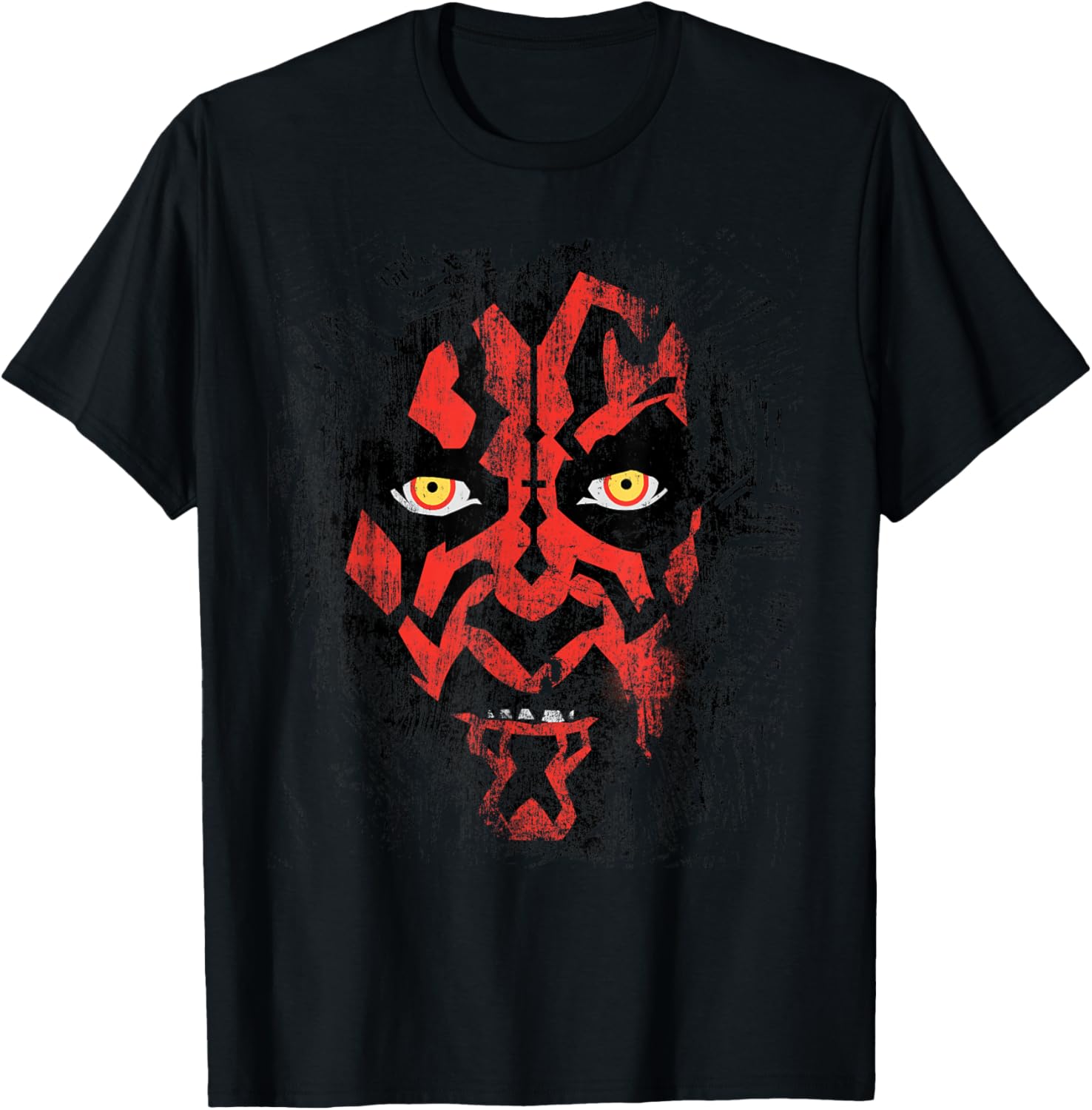

Футболка Star Wars Darth Mall с эффектом потертости на лице, черная