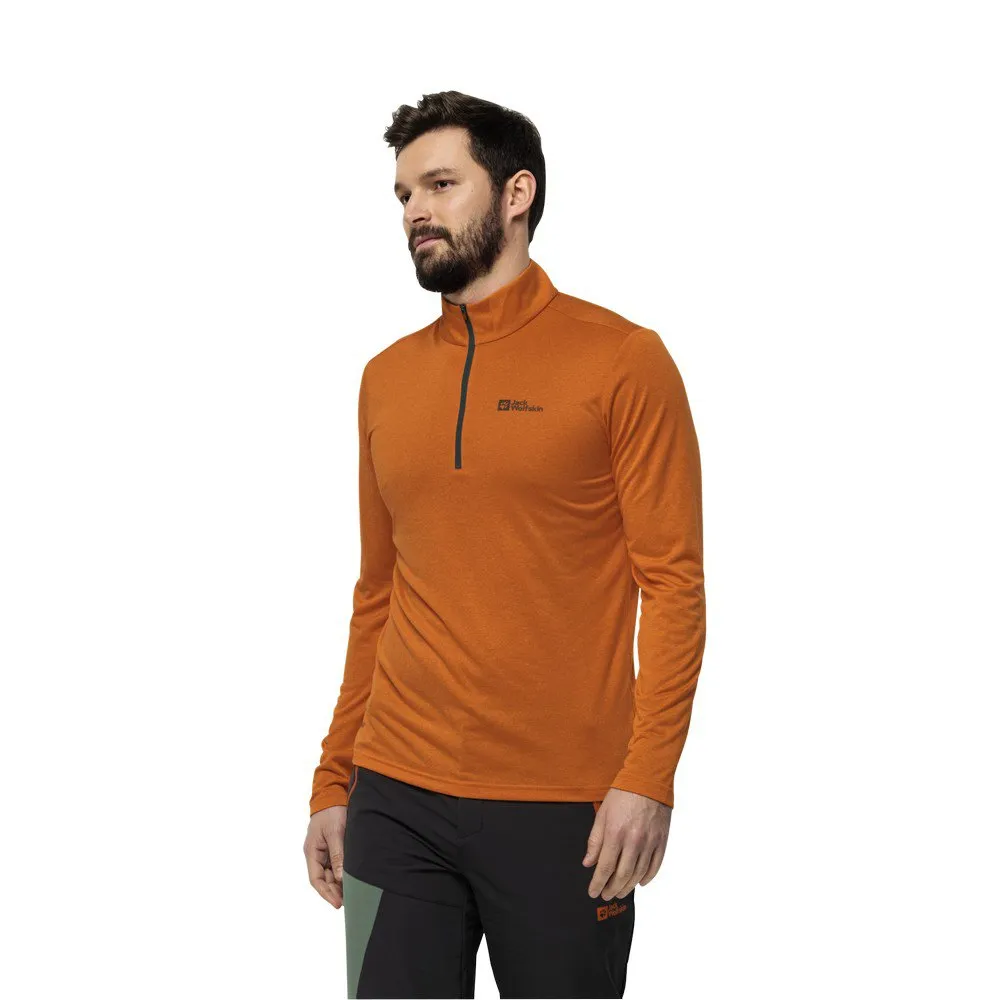 

Лонгслив Jack Wolfskin Sky Thermal Half Zip, оранжевый