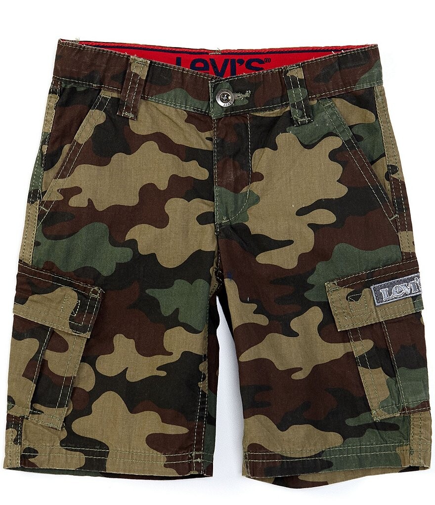 

Камуфляжные шорты-карго свободного кроя Levi's Little Boys 2T-7, зеленый