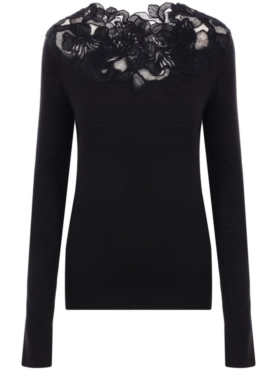 

Ermanno Scervino свитер с кружевной инкрустацией, черный