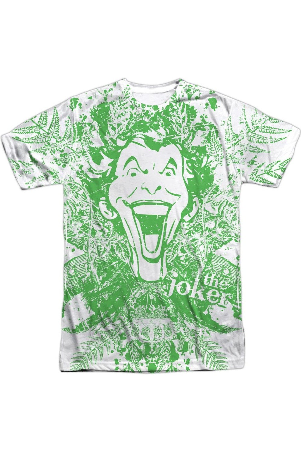 

Футболка с коротким рукавом Batman Joker In The Wild для взрослых, 100% полиэстер Gildan, белый