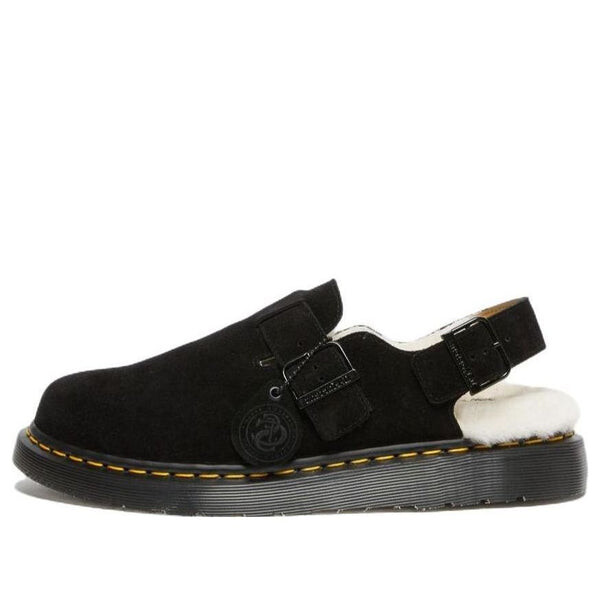 

Сандалии jorge shearling slingback mule 'black' Dr. Martens, черный