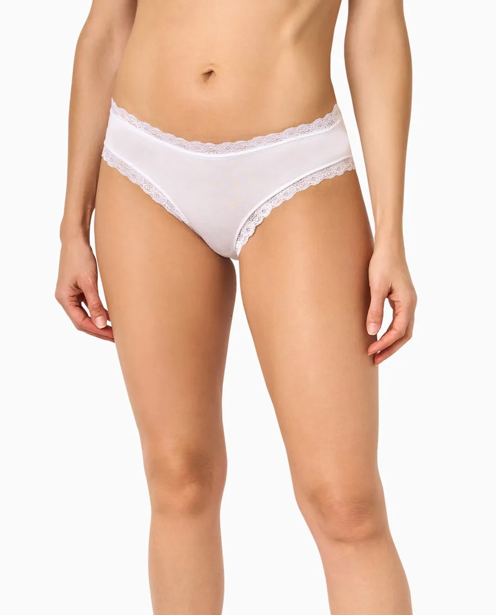 

Высокие трусики с кружевными деталями Promise, белый