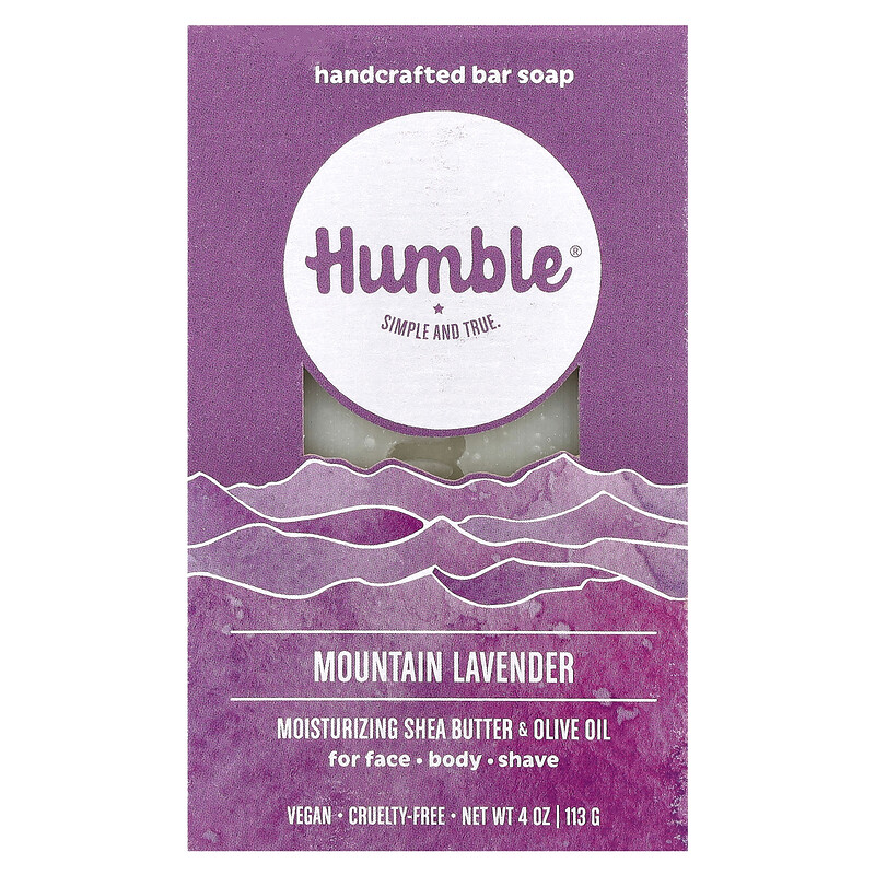 

Humble Brands, Кусковое мыло ручной работы, горная лаванда, 113 г (4 унции)