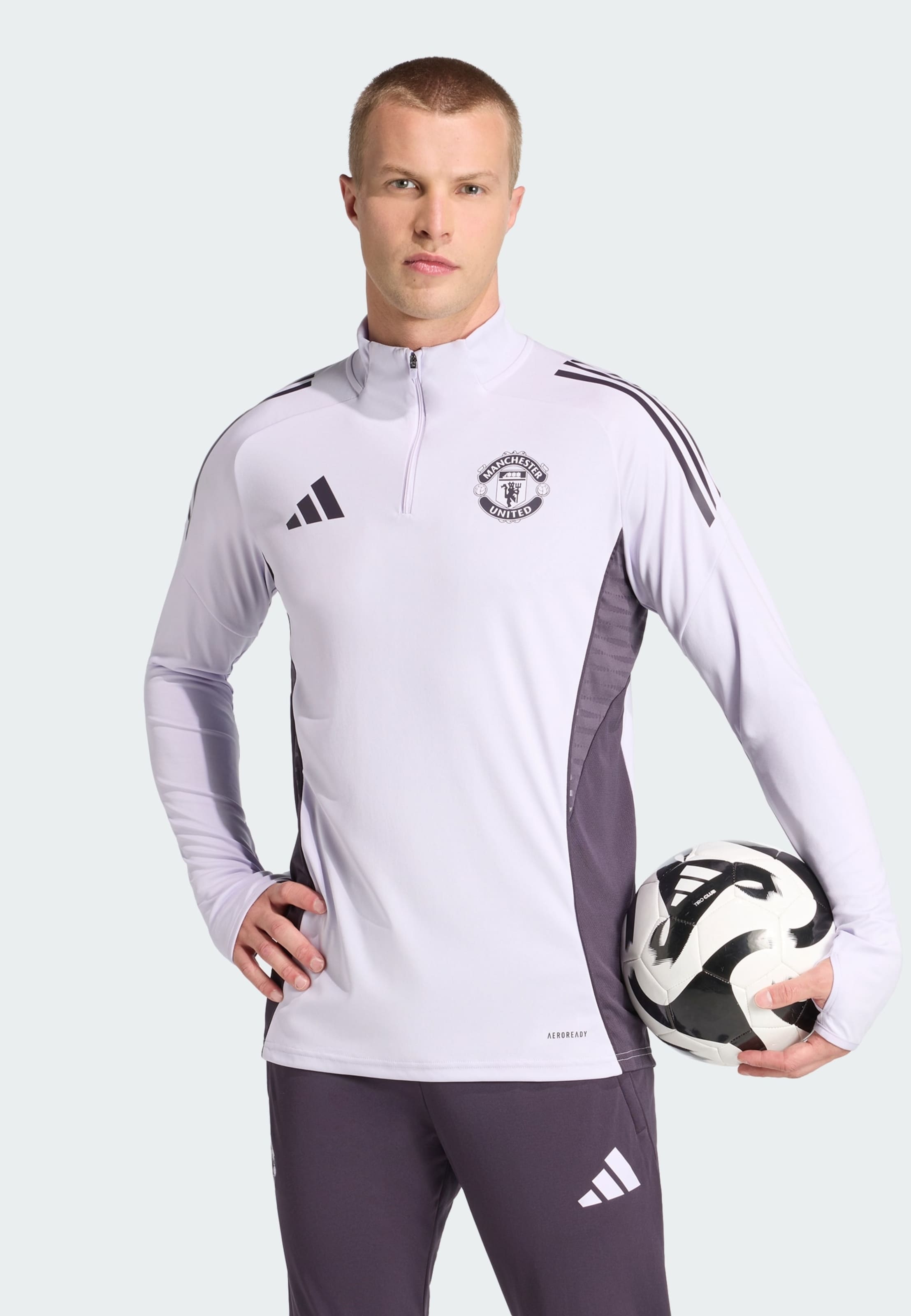 Adidas Performance Футболка для тренировок 'Manchester United Tiro 25 Competition' в фиолетовом цвете — фото 2