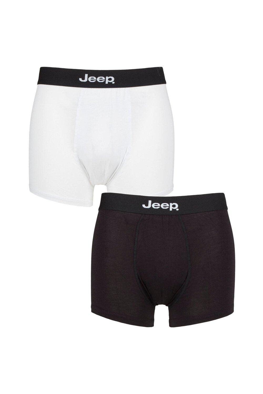 

Комплект из 2 бамбуковых плавок однотонного кроя Jeep, мультиколор